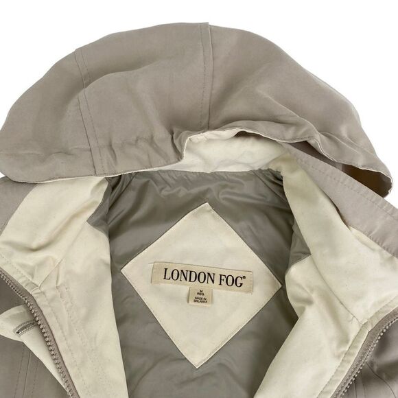 Womens London Fog Parka Hooded Coat Full Zip Size M - Picture 5 of 6